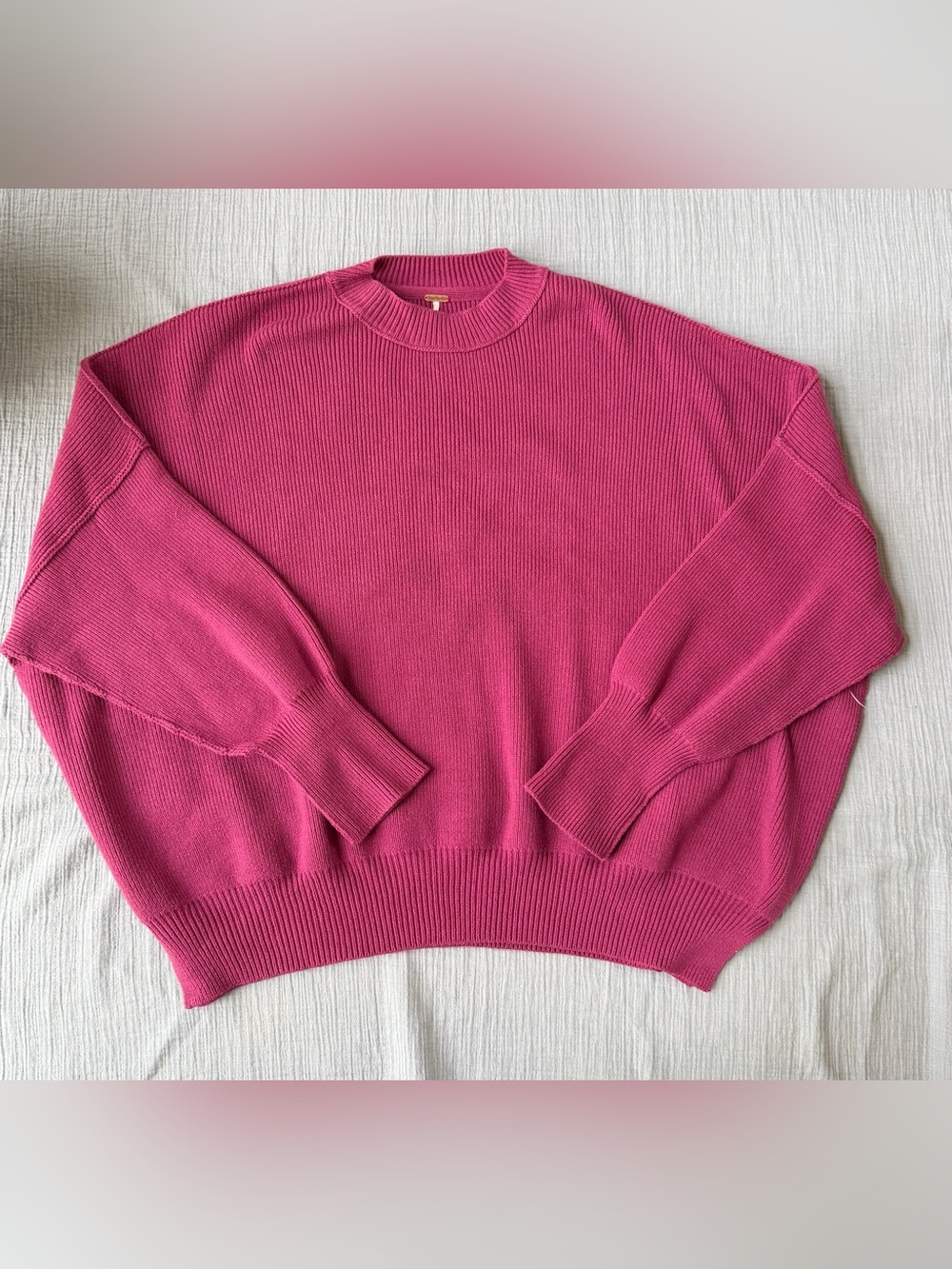 Free People Easy Street Tunic Sweater NWT — Berry